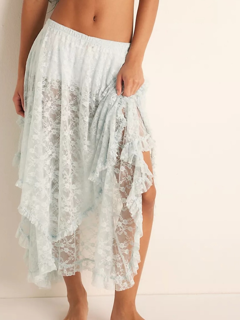 Free People French Court Lace Maxi Skirt